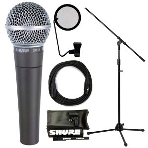 SHURE SM58LCE(�}�C�N�X�^���h+�|�b�v�u���b�J�[+�}�C�N�P�[�u���t9�_�Z�b�g)/���K�i2�N�ۏ؁y���������z