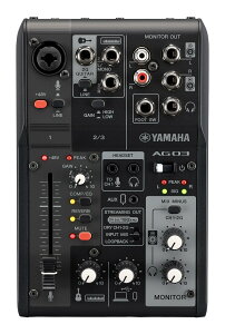 YAMAHA AG03MK2 B/�u���b�N ���C�u�X�g���[�~���O�~�L�T�[�y���������z�y�|�C���g2�{�z