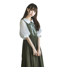 シフォン ワンピース ロングワンピース レディース 女の子 ワンピ 制服 女子高生 学生服 通学 半袖 ワンピース 学生清純 ロングワンピース Aライン 学園可愛い セーラー 半袖 ワンピース コスプレ 海軍風 ハロウィン仮装 カジュアル 上品 大人 通勤 日常