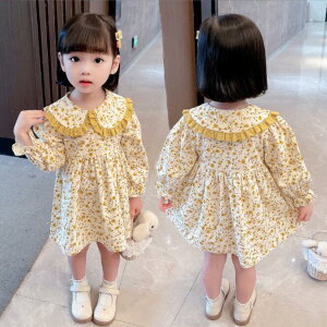 人気 新作 キッズ ドレス 長袖 新しい 韓国のファッション女の子子供服カジュアルで カントリースタイルドレス80-130cm