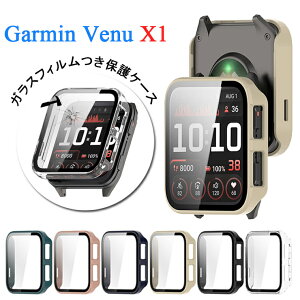 Garmin Venu X1 �P�[�X ��ʕی�t�B�����t�� �K�[�~�� Garmin Venu X1 �J�o�[ Garmin Venu X1 �����K���X �t�B���� �X�}�[�g�E�H�b�` �Ή� �V���v�� ��̌^ �K�[�~�� ���F�j���[X1 CASE �ی�P�[�X ���h�~ 