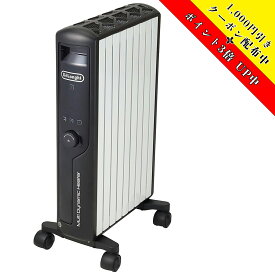 De'Longhi デロンギ ヒーター マルチダイナミックヒーター MDHU12-BK 電気ヒーター ゼロ風暖房 節電 直感操作クリックノブ リモコン付き 表面温度約60℃ 節電 [8-10畳] [ピュアホワイト×マットブラック]