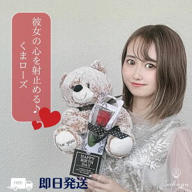 くま ぬいぐるみ 誕生日 プロポーズ プリザーブドフラワー お祝 結婚祝い 結婚記念日 出産祝い 退職祝い 還暦祝い 開店祝い 赤 アニマル 敬老の日 ハロウィン バレンタイン ギフト プレゼント 花 贈り物 女性　お花 送料無料 赤 レインボー