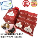 健康食品 プチギフト 黒にんにく 送料無料 / 有機 オーガニック ちこり村 1箱(6袋入) リボン付 / 黒ニンニク 黒大蒜 にんにく 発酵にんにく 贈り物 敬老の日 お取り寄せグルメ 還暦 スーパーフード 父の日ギフト /