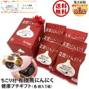 健康食品 プチギフト 黒にんにく 送料無料 / 有機 オーガニック ちこり村 1箱(6袋入) リボン付 / 黒ニンニク 黒大蒜 にんにく 発酵にんにく 贈り物 還暦 母の日 父の日 敬老の日 お取り寄せグルメ スーパーフード 健康プチギフト GN /