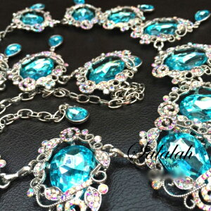 ラインストーンチェーンベルト クラシカルデザイン 全5色 ターコイズブルー グリーン シルバー パープル ピンク アクセサリー クラシカル 社交ダンス ダンス ドレス サルサ ラテン オリエン