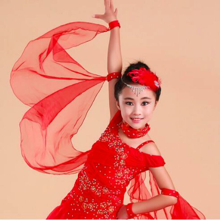 楽天市場】子供 社交ダンス衣装 ドレス キッズ ワンピース 女の子 白 