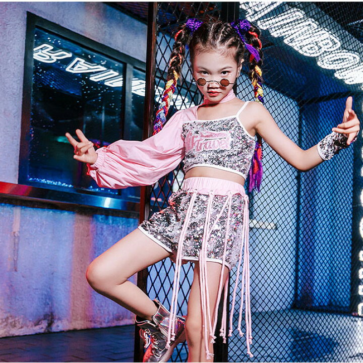 楽天市場】キッズ ダンス衣装 3点セット 女の子 トップス アーム 