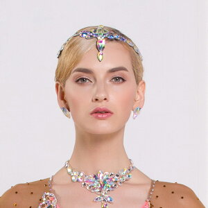 シルバー ヘッドドレス ヘッドアクセサリー 髪飾り 上品 ゴージャス 豪華 高見え ドレッシーイベント ワルツ タンゴ ルンバ ラテン衣装アクセサリー 社交ダンス用アクセサリー 大きめ 大き