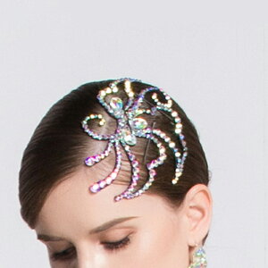 ヘッドドレス ヘッドアクセサリー 髪飾り 上品 ゴージャス 豪華 ドレッシー イベント ワルツ タンゴ ルンバ ラテンダンスアクセサリー 社交ダンスアクセサリー 大ぶり 大きい ビジュー ヘッ