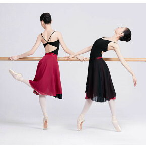 バレエ スカート ホワイト ブラック ワインレッド シフォン ラップスカート 女の子 プルオンスカート 練習着 無地 シンプル 巻きスカート 大人用 ジュニア ショート丈 膝丈 ダンス衣装 ダ