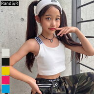 【メール便8】【 ロゴ入りゴム肩紐 タンク / 3サイズ・5カラー 】 クロップド丈 トップス ダンス ダンス…