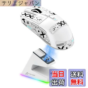 �y���������zMAMBASNAKExATTACK SHARK X6 ���y�ʃQ�[�~���O�}�E�X 49g PAW3395�Z���T�[ ���C�����X �}�E�X 3���[�h�ڑ� 2.4Ghz/Bluetooth/Type-C 6���x��DPI�ؑ� 26000DPI 200���ԘA���g�p�\ �}�O�l�b�gRGB�[�d�X