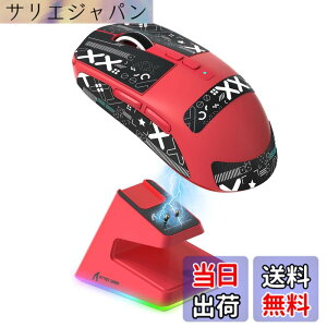 �y���������zMAMBASNAKExATTACK SHARK X6 ���y�ʃQ�[�~���O�}�E�X 49g PAW3395�Z���T�[ ���C�����X �}�E�X 3���[�h�ڑ� 2.4Ghz/Bluetooth/Type-C 6���x��DPI�ؑ� 26000DPI 200���ԘA���g�p�\ �}�O�l�b�gRGB�[�d�X