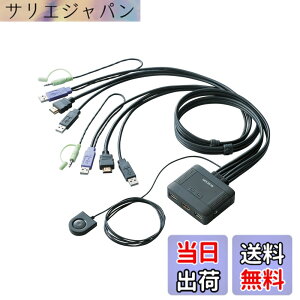 �y���������z�G���R�� KVM�X�C�b�` hdmi usb �ؑ֊� �X�s�[�J�[ �茳�X�C�b�` 2�� KVM-HDHDU2