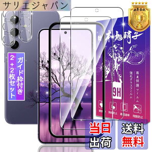 �y���������z�y2+2���Z�b�g�z�Ή� Galaxy S24 �K���X�t�B���� 2�� + Galaxy S24 5G SC-51E SCG25 �����Y�ی�t�B���� 2���y�K�C�h�g�t�� �w�䃍�b�N�����Ή��z�Ή� �M�����N�V�[S24 �����K���X �t�B���� 