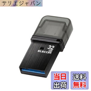 �y���������z�G���R�� USB������ 32GB USB3.2�iGen1�j Type-C �L���b�v�� �u���b�N MF-CAU32032GBK