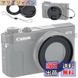 �y���������zJJC �t�B���^�[ �A�_�v�^�[ + �����Y�L���b�v �L�b�g Canon PowerShot G7X Mark III II G7XM3 G7XM2 G7X G5X G5 X Mark II�K�p