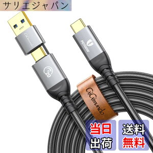 �y���������zGiGimundo USB 3.2 Gen 2x2 �P�[�u�� 2-in-1 USB-A/C to USB-C�y20gbpS�����f�[�^�]�� 4K 100W�}���[�d 4K@60Hz�f���o�� PD�Ή� �zThunderbolt 3/MacBook/iPad Pro/Switch��Type-C�@��Ή�(2m)