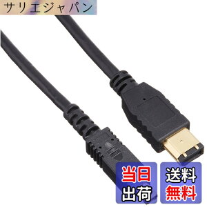 �y���������z�G���R�� IEEE1394 FireWire400(i.LINK�EDV)�P�[�u�� 6pin-4pin 1.0m �u���b�N IE-461BK
