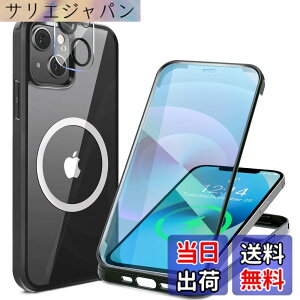 �y���������zHAUTRKBG iPhone 13 Mini �p �P�[�X �N���A ���ʋ����K���X 360°�S�ʕی� [MagSafe�Ή�] [�J�����t�C������] [�s�q�^�b�`] �}�O�Z�[�t ���C�����X�[�d�Ή� �ČRMIL�K�i�擾 �ϏՌ� �A�C�t