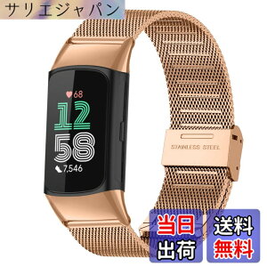 �y���������z[HeeNia] Fitbit Charge 6 �Ή� �o���h �����x���g �X�e�����X�� �ւ��x���g �������߉\ �j�����p Fitbit Charge 6 �Ή� �����o���h (���[�Y�S�[���h)