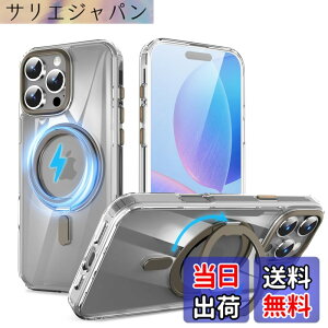 �y���������zQUEASON�yiPhone 16ProMax �p MagSafe�Ή� �P�[�X�z360°��]�X�^���h ���C�����X�[�d�Ή� ��phone16promax �p �P�[�X �����O�t�� �ČRMIL�K�i iphone16�v���}�b�N�X �p �X�}�z�P�[�X �������� ��