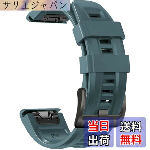 �y���������z[YOCAHU] QuickFit 22 mm �o���h �����p for GARMIN(�K�[�~��) Fenix 7 Pro Solar/Approach S70 47mm/Forerunner 965 �Ή� �X�g���b�v �V���R�� �x���g �_�炩�� �h���� �K�[�~�� �p �����o���h (Lake Blue)