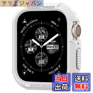 �y���������zSpigen Apple Watch �P�[�X 41/40mm�yApple Watch SE3/9/8/7/SE2/SE/6/5/4 �Ή��z���� �Ռ��z�� ���h�~ �ϏՌ� �ی�J�o�[ �A�b�v���E�H�b�`�P�[�X ���M�b�h�E�A�[�}�[ 061CS24482 (�z���C�g)