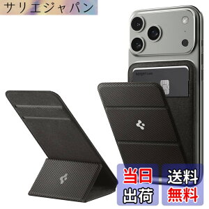 �y���������z[Spigen] MagSafe�Ή� �J�[�h�P�[�X �X�^���h�@�\ �X���� �}�O�l�b�g���� �w�� �E�H���b�g iPhone 17e iPhone 17/16/15/14/13/12�V���[�Y �}�O�l�b�g �J�[�h���� �X�}�[�g�t�H�[���h�E�}�O�t�B