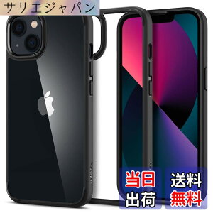 �y���������zSpigen iPhone13Mini�P�[�X ���� �ϏՌ� �ČRMIL�K�i�擾 TPU �o���p�[�P�[�X 2�d�\�� ���菝�h�~ ���ϗ}�� ���C�����X�[�d�Ή� �E���g���E�n�C�u���b�h ACS03318 (�}�b�g�E�u���b�N)