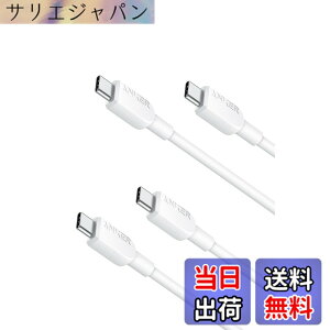 �y���������z�y2�{�Z�b�g�zAnker 310 USB-C & USB-C �P�[�u�� 60W USB PD�Ή� iPhone 16 / 15 Galaxy S25 iPad Air 5 MacBook Pro �Ή�(0.9m �z���C�g)