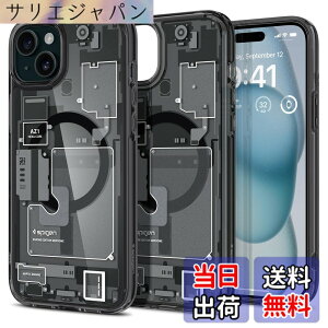 �y���������zSpigen �y�n��18�N�̋Z�p�́z iPhone 15 �P�[�X MagSafe �N���A �ϏՌ� �ČRMIL�K�i�擾 �X�g���b�v�z�[�� ���ϗ}�� ���� �X�g���b�v�z�[�� 2�d�\�� �����Y�ی� �C�菝�h�~ MagSafe ���C��