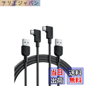 �y���������zAnker USB-C �� USB-A �P�[�u�� (L��, ���ϋv�i�C����) 1.8m 15W USB PD�Ή� iPhone 16 / 15 Galaxy Pixel LG ���Ή� (2�{ �u���b�N)