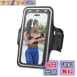 �y���������zSpigen �����j���O �A�[���o���h �X�}�z �ő�6.9�C���`�Ή� ���y�� �h�� iPhone 15 14 13 12 11 Pro Max, Samsung S24 S23 Ultra �Ή� �A�[���o���h AMP07187 (�u���b�N)