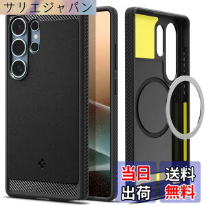 �y���������zSpigen Galaxy S25 Ultra �P�[�X Magfit�Ή� �ϏՌ� TPU �\�t�g �}�b�g �ČRMIL�K�i ���M�b�h�E�A�[�}�[�E�}�O�t�B�b�g ACS08951 (�}�b�g�E�u���b�N)