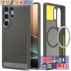 �y���������zSpigen Galaxy S25 Ultra �P�[�X Magfit�Ή� �ϏՌ� TPU �\�t�g �}�b�g �ČRMIL�K�i ���M�b�h�E�A�[�}�[�E�}�O�t�B�b�g ACS08952 (�}�[�u���E�O���[)