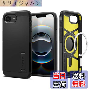 �y���������zSpigen �y�n��19�N�̋Z�p�́z iPhone 17e / 16e �P�[�X MagSafe �}�O�l�b�g���� �X�^���h ��� �}�b�g �ϏՌ� �ČRMIL�K�i �^�t�E�A�[�}�[�iAI�j�E�}�O�t�B�b�g ACS09137 (�u���b�N)