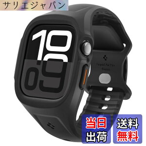 �y���������zSpigen Apple Watch 11/10 46mm ��̌^�o���h �L���o���h �X�|�[�c �A�E�g�h�A �ʋC�� �A�b�v���E�H�b�`�p�o���h ���L�b�h�E�G�A�E�v�� ACS09317 (�}�b�g�E�u���b�N)