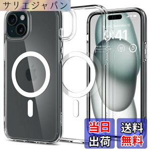 �y���������zSpigen �y�n��18�N�̋Z�p�́z iPhone 15 Plus �P�[�X �N���A MagSafe�Ή� �ČRMIL�K�i �E���g���E�n�C�u���b�h�E�}�O�t�B�b�g ACS06660 (�z���C�g)