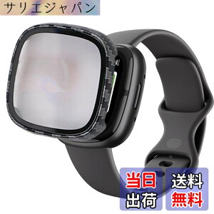 �y���������zAIYYXX For Fitbit sense2 /Fitbit versa4 �J�o�[ 3D���p�G�b�W �����^ PC+�K���X�f�� ��̌^ Fitbit sense2 /Fitbit versa4 �P�[�X �Ή� �����[�d�\ �[�d�⏕��t�� �����ߗ� �L�Y�h�~ �w �F�F�J�[