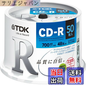 �y���������zTDK �f�[�^�pCD-R 700MB 48�{���Ή� �z���C�g���C�h�v�����^�u�� 50���X�s���h�� CD-R80PWDX50PE