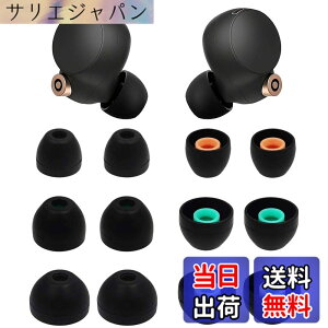 �y���������z�����p�C���[�`�b�v�o�b�h 6�g WF-1000XM4 / WF-1000XM3 / WF-C500�p �C���[�`�b�v �C���z�� �t���L�V�u�� �\�t�g�V���R�����o�[ �X�L���A�N�Z�T���[ Sony WF-1000XM4�Ή� �F�F�u���b�N�A�T�C