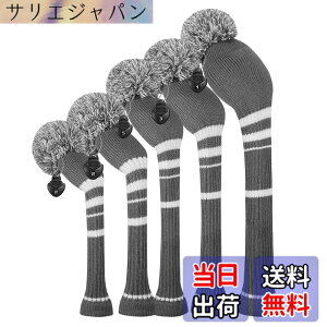�y���������z�S���t �w�b�h�J�o�[ �Z�b�g�A5�́A�h���C�o�[�E�b�h�i460 cc�j1�t�F�A�E�F�CWood 2�ƃn�C�u���b�h�iUT�j2 ��d�w���҂݃X�^�C�� �F�FSteel Gray White Stripes