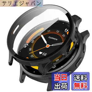 �y���������zKANOYO �Ή�GARMIN Venu 3 �P�[�X �����^ PC+�����K���X ��̌^ �����ȒP �ϏՌ� �S�ʕی� �K�[�~�� Venu 3 �J�o�[ ���h�~ �����ߗ� �w��h�~ venu 3 �p �J�o�[�i�u���b�N�j �F�F�u���b�N