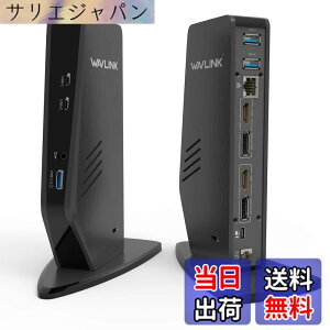 �y���������zWAVLINK USB 3.0A/type-C-�f���A�� HDMI �A�_�v�^�[ 4K�o�� �~�j�h�b�L���O�X�e�[�V���� �F�F���A�T�C�Y�F�c�u��USB-c ���j�o�[�T���h�b�L���O�X�e�[�V���� PD 65W