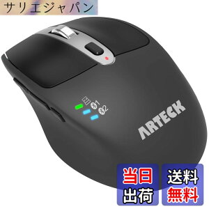 �y���������zArteck �}���`�f�o�C�X ���� ���C�����XBluetooth�}�E�X 2.4GHz USB ���V�o�[ �l�ԍH�w�݌v �E��É��N���b�N �R���s���[�^�[�A�f�X�N�g�b�v�APC�A���b�v�g�b�v�AMac�AiPad��Windows10/8 iPad
