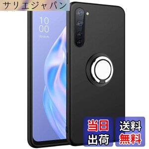 �y���������zOPPO Reno3 A �P�[�X �V���R�� �����O�t�� �ϏՌ� Reno3A �J�o�[ ��p TPU �w��h�~ ���ϖh�~ ���^ �P�[�X �ԍڃz���_�[�Ή� �X�g���b�v�z�[���t�� ����~�� �����h�~�i�u���b�N�j �F