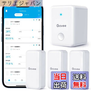 �y���������zGovee WiFi �����x�v ���x�v ���x�v �f�W�^�� ���C�����X �����x �����΍� �A���[�� �ُ�ʒm �C���e���A �R���p�N�g �Z���T�[3�� �Q�[�g�E�F�C1�� �΍� �����x�Ǘ� ���� �n���� �