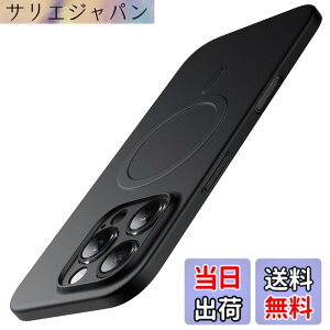 �y���������zJETech �}�O�l�b�g���^ iPhone 16 Pro Max 6.9�C���`�p �P�[�X MagSafe�Ή� �J���������Y�S�ʕی� �y�� �}�b�g�d�グ PP�n�[�h�~�j�}���X�g�J�o�[ �F�F�u���b�N